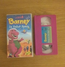 Barney in Outer Space VHS Tape – Sing Along Ages 0-6 – U Rated – Pink Cassette
