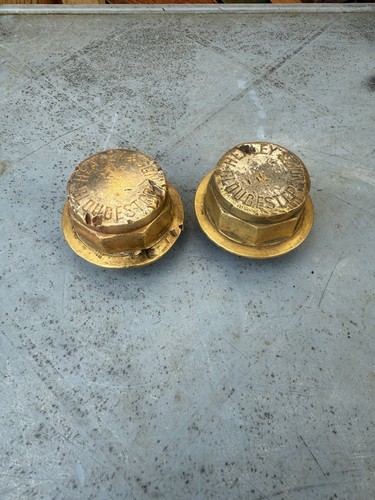 Pair antique brass horse - pair,