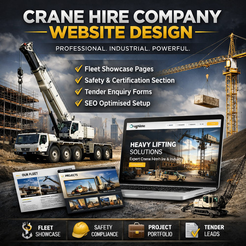 Crane hire company website - hire,