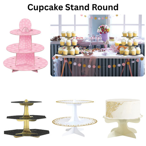 Cardboard cupcake stand - cupcake, round