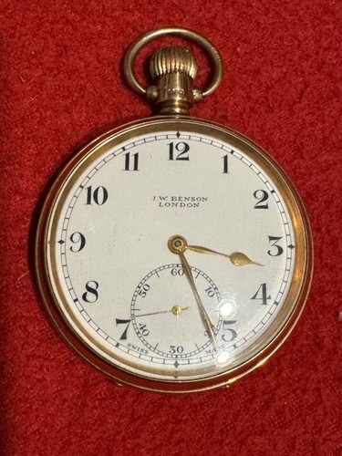 Benson pocket watch 9ct - pocket,