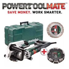 Metabo UK604040591 240v 40mm Wall Chaser 2x125mm Blades with Triple Cut Disc