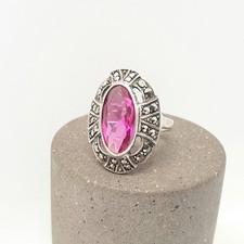 Antique Solid Silver Pink