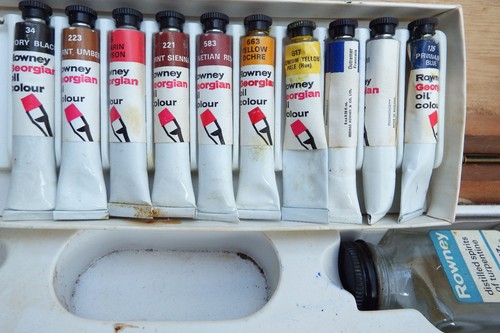 Vintage artists oil paints