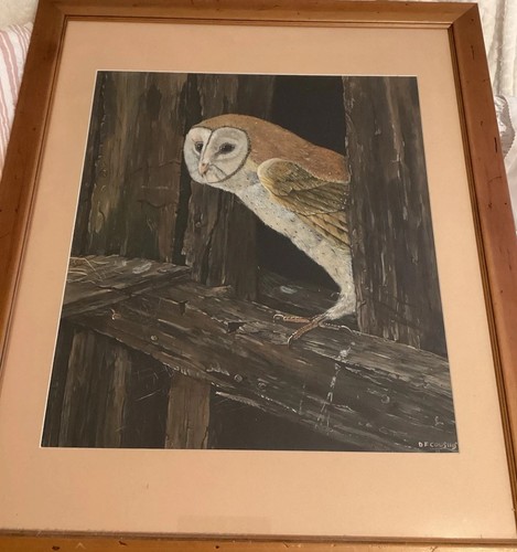 Coulson signed framed barn - framed,