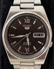Seiko 5 Automatic 21 Jewels Men’s Watch Black Dial Roman XII/VI Japan Made 7S26