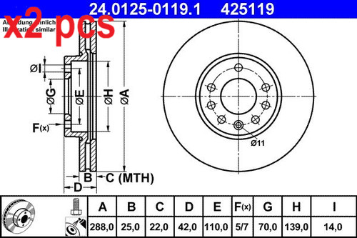 Pcs sides fits - sides, opel