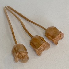 Wooden Tulips Hand Carved