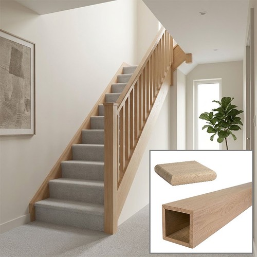 Oak newel post cladding - oak,