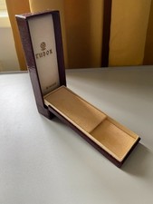 Vintage Tudor Watch Box - Burgundy Crocodile Pattern - Approx. 1950s-1960s