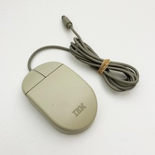 Vintage IBM 13H6690 PS/2 Mechanical 2 Button Wired Trackball Mouse - WORKING