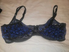 38 E Black & Blue Bra