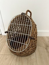 Vintage Wicker Pet Carrier Cat