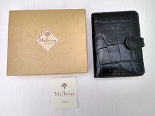 Mulberry Congo Black Leather Palm Pilot PDA Wallet Organiser Case Document VGC