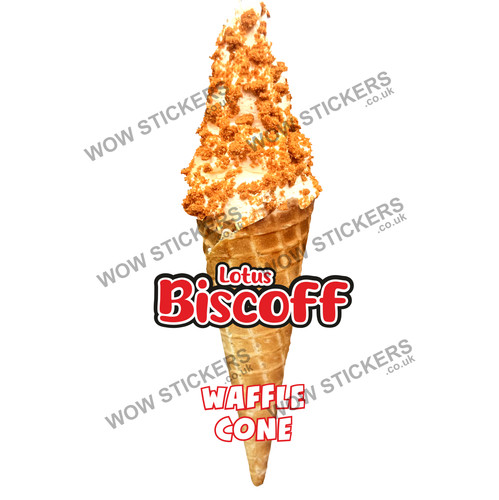 Biscoff crumb waffle cone ice - crumb,