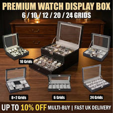 6-24 Grids Watch Storage Case