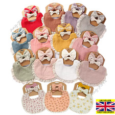 Baby Girls Cotton Muslin Bib &