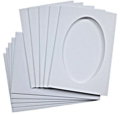 Oval aperture tri fold cards - oval, tri-fold