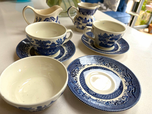 Churchill england blue white - &,
