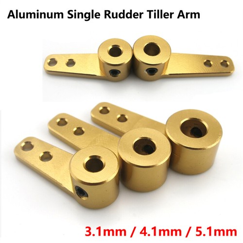 Aluminum single rudder tiller - aluminum,