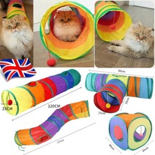 Foldable Pet Cat Tunnel Rabbit Pop Up Rainbow Tunnel Tube Puppy Kitten Play Toy
