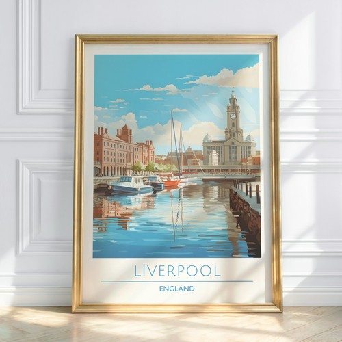 Liverpool waterfront print - liverpool,