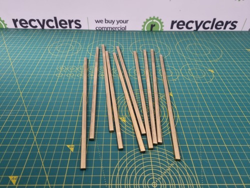 Ten 6mm 3mm 240mm - 6mm, brass