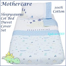 Mothercare Sleepysaurus Cot Bed Duvet Cover Toddler Bed  Set NEW 100% Cotton