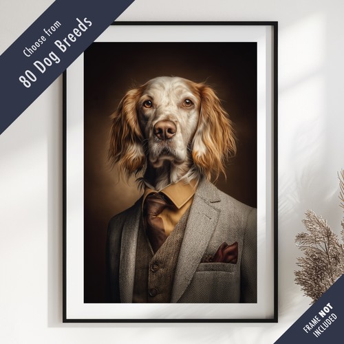 Smartly dressed dog portrait - dressed,