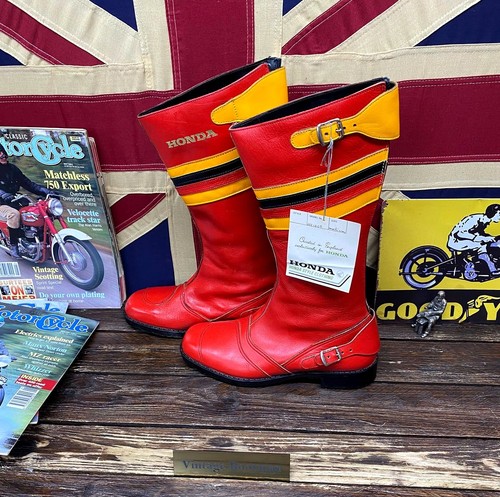 Honda motorcycle boots 1970s - motorcycle,