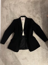 Caldene Ladies Black Heavyweight Pure New Wool Hunt Coat Jacket 38” UK10/12