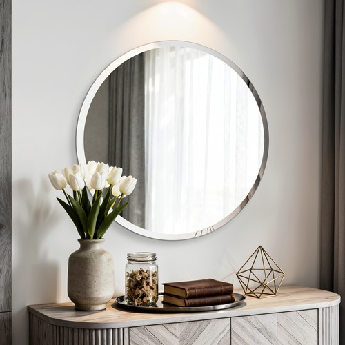 Large mirror round wall - large,