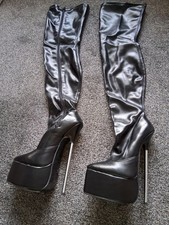 Black Faux Leather Sexy Thigh