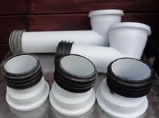 4" Toilet Kwickfit WC Pan Connectors Straight Angle Offset Bent 90 extended sale