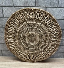 VINTAGE WICKER RATTAN ROUND
