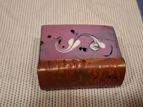 Enamelled matchbox holder - enamelled,
