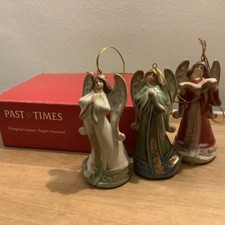 Stunning Past Times Hanging Ceramic Angels Victorian Christmas Collection (MB1)