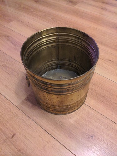 Brass coal scuttle - brass,