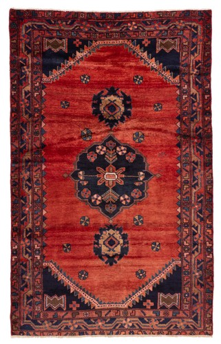 Vintage hand knotted area rug - vintage, hand-knotted