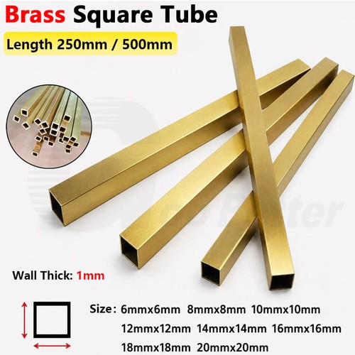 Brass square tube - brass,