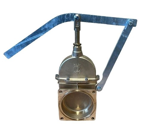 Brass gate valve with - 6",