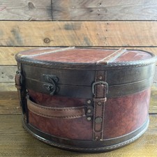 Antique Vintage Round Leather