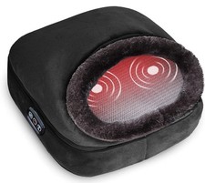 Snailax Vibration Foot And Back Massager With Heat, Feet Warmer Massage Cushion 