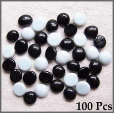 Black White Round Glass