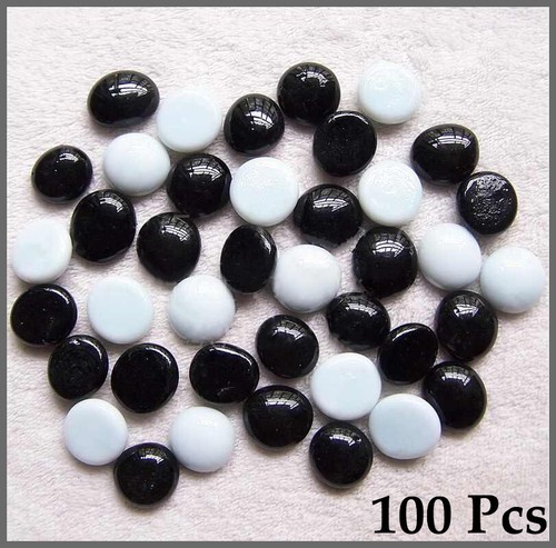 Black white round - black,