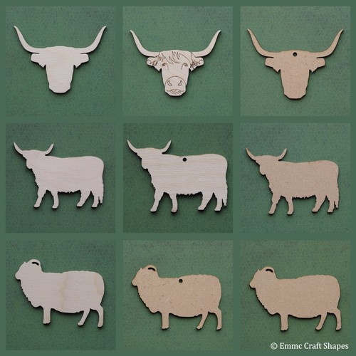Sheep and cow - shape, or