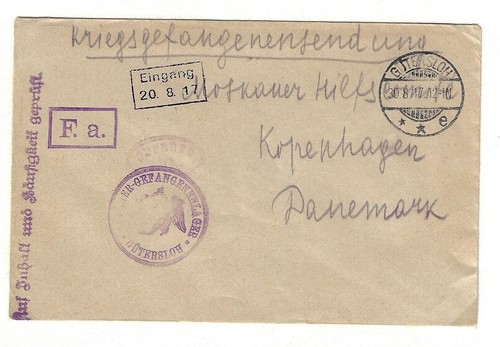Germany 1917 cover military - 1917;,
