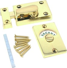 Bathroom Indicator Bolt Brass Vacant / Engaged WC Toilet Door Lock Polished