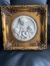 VINTAGE PLAQUE of 3 CHERUBS