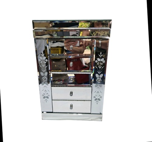 Large mirrored jewellery box - large,